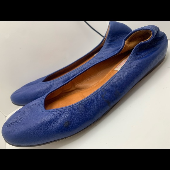 Lanvin Blue Leather Ballerina Flats - Used shoes - Picture 3 of 5